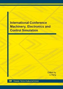Abbildung von Wang | International Conference Machinery, Electronics and Control Simulation | 1. Auflage | 2014 | beck-shop.de