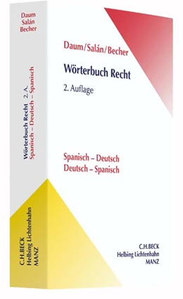 Abbildung von Daum / Salán | Wörterbuch Recht = Diccionario jurídico • Taschenwörterbuch | 2. Auflage | 2016 | beck-shop.de