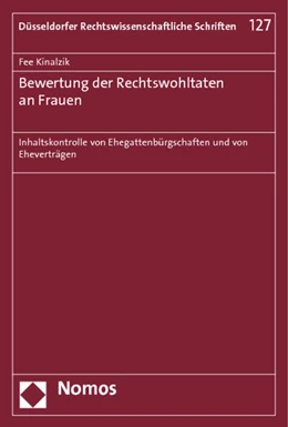 Abbildung von Kinalzik | Bewertung der Rechtswohltaten an Frauen | 1. Auflage | 2014 | 127 | beck-shop.de