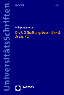Abbildung von Mostertz | Die UG (haftungsbeschränkt) & Co. KG | 1. Auflage | 2014 | 849 | beck-shop.de
