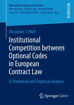 Abbildung von Wulf | Institutional Competition between Optional Codes in European Contract Law | 1. Auflage | 2014 | beck-shop.de