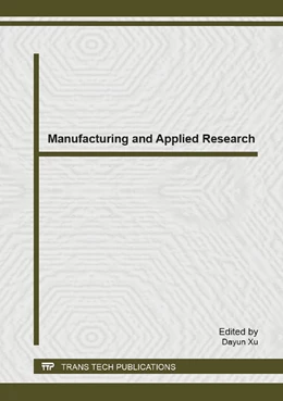 Abbildung von Xu | Manufacturing and Applied Research | 1. Auflage | 2014 | beck-shop.de