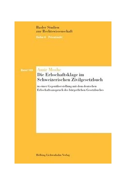 Abbildung von Moshe | Die Erbschaftsklage im Schweizerischen Zivilgesetzbuch | 1. Auflage | 2014 | Band 109 | beck-shop.de