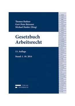 Abbildung von Radner / Reissner | Gesetzbuch Arbeitsrecht | 13. Auflage | 2014 | beck-shop.de