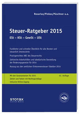 Abbildung von Boeddinghaus / Henseler | Steuer-Ratgeber 2015 | 42. Auflage | 2015 | beck-shop.de