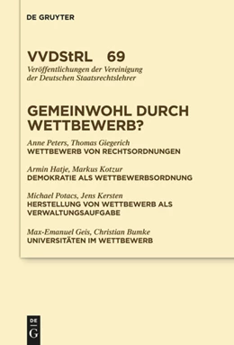 Abbildung von Peters / Giegerich | Gemeinwohl durch Wettbewerb? | 1. Auflage | 2014 | beck-shop.de