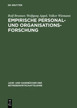 Abbildung von Bronner / Appel | Empirische Personal- und Organisationsforschung | 1. Auflage | 2014 | beck-shop.de
