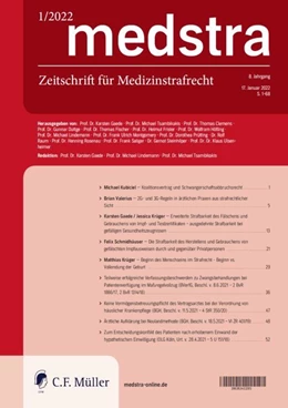 Abbildung von Gaede / Lindemann | medstra - Zeitschrift für Medizinstrafrecht | 4. Auflage | 2024 | beck-shop.de