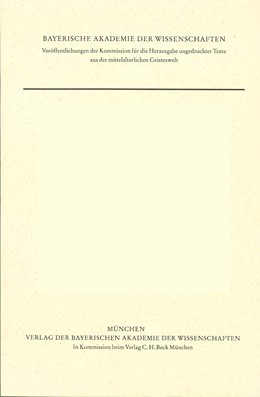 Cover: Berger, Harald, Heinrich: Schriften zur Ars vetus