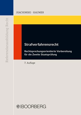 Abbildung von Joachimski / Haumer | Strafverfahrensrecht | 7. Auflage | 2015 | beck-shop.de