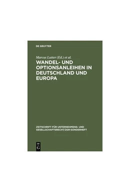 Abbildung von Lutter / Hirte | Wandel- und Optionsanleihen in Deutschland und Europa | 1. Auflage | 2000 | 16 | beck-shop.de