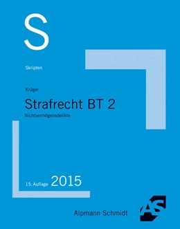 Abbildung von Krüger | Skript Strafrecht BT 2 | 15. Auflage | 2015 | beck-shop.de