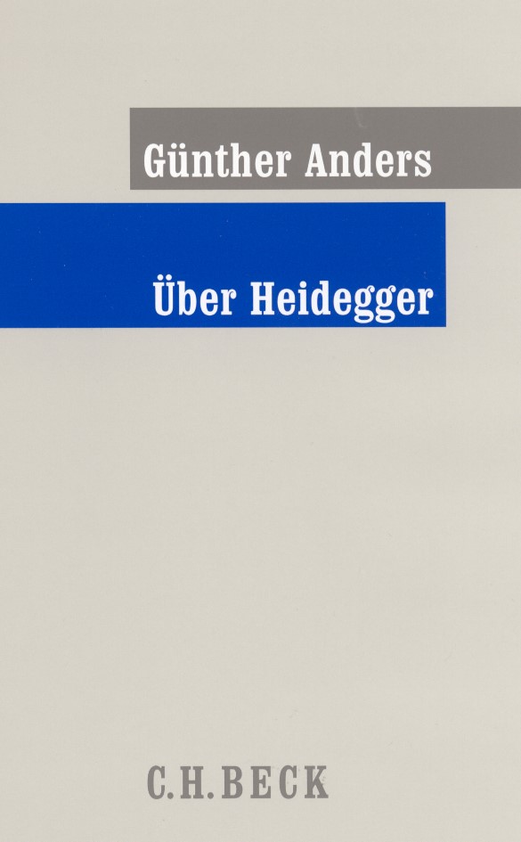 Cover: Anders, Günther / Oberschlick, Gerhard, Über Heidegger