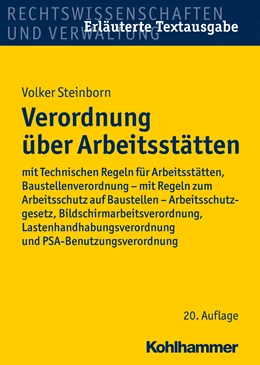 Abbildung von Steinborn | Verordnung über Arbeitsstätten | 20. Auflage | 2015 | beck-shop.de