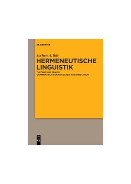 Abbildung von Bär | Hermeneutische Linguistik | 1. Auflage | 2015 | beck-shop.de