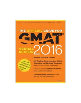 Abbildung von The Official Guide for GMAT Verbal Review 2016 ith Online Question Bank and Exclusive Video | 4. Auflage | 2015 | beck-shop.de