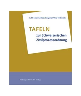 Abbildung von Boesch / Güngerich | Tafeln zur Schweizerischen Zivilprozessordnung | 1. Auflage | 2015 | beck-shop.de