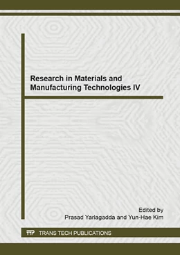 Abbildung von Yarlagadda / Kim | Research in Materials and Manufacturing Technologies IV | 2. Auflage | 2015 | beck-shop.de