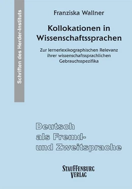 Abbildung von Wallner | Kollokationen in Wissenschaftssprachen | 1. Auflage | 2014 | beck-shop.de