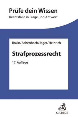 Abbildung von Roxin / Achenbach | Strafprozessrecht | 17. Auflage | 2019 | beck-shop.de