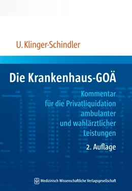 Abbildung von Klinger-Schindler | Die Krankenhaus-GOÄ | 2. Auflage | 2015 | beck-shop.de