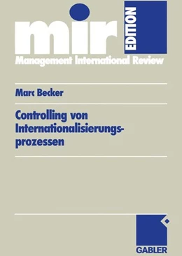 Abbildung von Becker | Controlling von Internationalisierungs-prozessen | 1. Auflage | 2015 | beck-shop.de