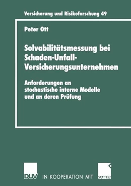 Abbildung von Ott | Solvabilitätsmessung bei Schaden-Unfall-Versicherungsunternehmen | 1. Auflage | 2015 | beck-shop.de