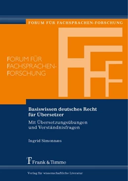 Abbildung von Simonnæs | Basiswissen deutsches Recht für Übersetzer | 1. Auflage | 2019 | beck-shop.de