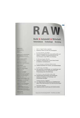 Abbildung von RAW • Recht - Automobil - Wirtschaft | 6. Auflage | 2024 | beck-shop.de