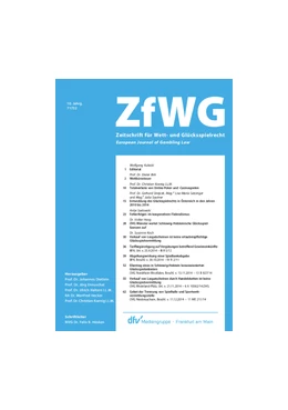 Abbildung von ZfWG - Zeitschrift für Wett- und Glücksspielrecht | 13. Auflage | 2024 | beck-shop.de