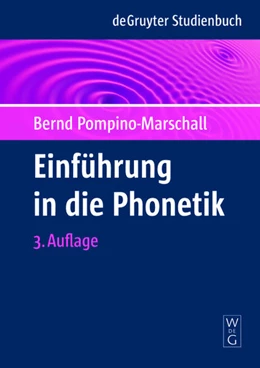 Abbildung von Pompino-Marschall | Einführung in die Phonetik | 3. Auflage | 2009 | beck-shop.de