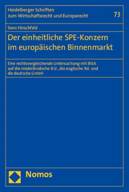 Abbildung von Hirschfeld | Der einheitliche SPE-Konzern im europäischen Binnenmarkt | 1. Auflage | 2015 | 73 | beck-shop.de
