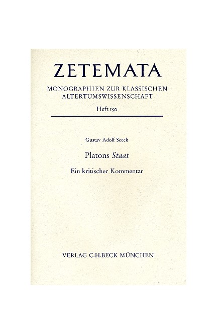 Cover: Gustav Adolf Seeck, Platons Staat