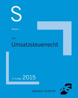 Abbildung von Reiß | Skript Umsatzsteuerrecht | 13. Auflage | 2015 | beck-shop.de