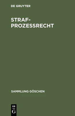 Abbildung von Strafprozeßrecht | 2. Auflage | 1977 | 2802 | beck-shop.de