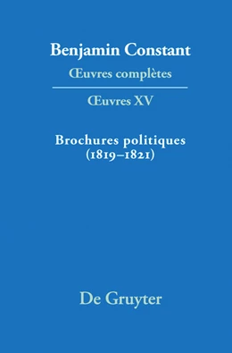 Abbildung von Delbouille / Kloocke | Brochures politiques (1819–1821) | 1. Auflage | 2017 | beck-shop.de