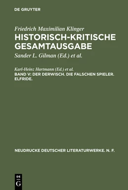 Abbildung von Hartmann / Profitlich | Der Derwisch. Die falschen Spieler. Elfride. | 1. Auflage | 2015 | beck-shop.de