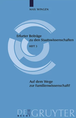 Abbildung von Wingen | Auf dem Wege zur Familienwissenschaft? | 1. Auflage | 2015 | beck-shop.de