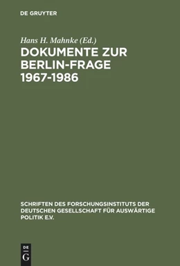 Abbildung von Mahnke | Dokumente zur Berlin-Frage 1967-1986 | 1. Auflage | 2015 | beck-shop.de