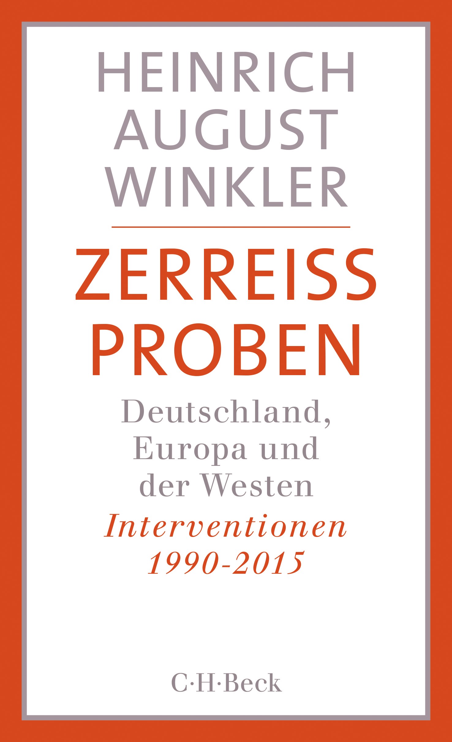 Cover: Winkler, Heinrich August, Zerreissproben