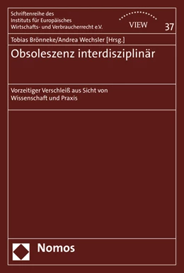 Abbildung von Brönneke / Wechsler | Obsoleszenz interdisziplinär | 1. Auflage | 2015 | 37 | beck-shop.de