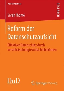 Abbildung von Thomé | Reform der Datenschutzaufsicht | 1. Auflage | 2015 | beck-shop.de