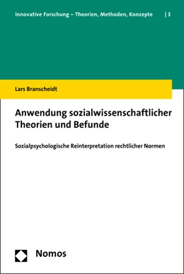 Abbildung von Branscheidt | Anwendung sozialwissenschaftlicher Theorien und Befunde | 1. Auflage | 2015 | 3 | beck-shop.de