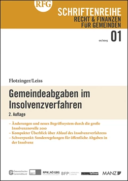 Abbildung von Flotzinger / Leiss | Gemeindeabgaben im Insolvenzverfahren 2. Auflage | 2. Auflage | 2015 | beck-shop.de