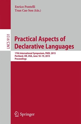 Abbildung von Pontelli / Son | Practical Aspects of Declarative Languages | 1. Auflage | 2015 | beck-shop.de