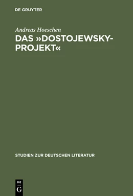 Abbildung von Hoeschen | Das »Dostojewsky-Projekt« | 1. Auflage | 2015 | beck-shop.de