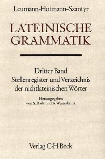 Cover: Radt, Stefan / Westerbrink, Abel, Stellenregister und Verzeichnis der nichtlateinischen Wörter