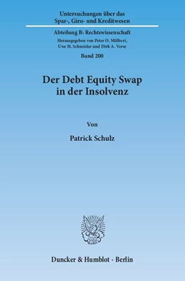 Abbildung von Schulz | Der Debt Equity Swap in der Insolvenz | 1. Auflage | 2015 | 200 | beck-shop.de