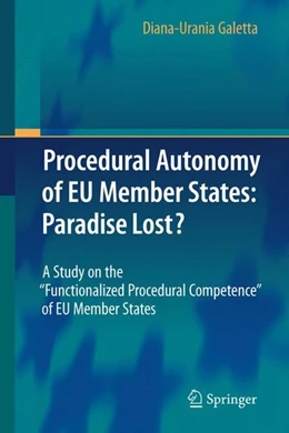 Abbildung von Galetta | Procedural Autonomy of EU Member States: Paradise Lost? | 1. Auflage | 2010 | beck-shop.de