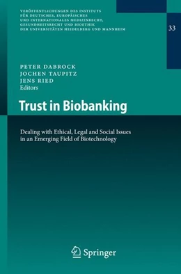 Abbildung von Dabrock / Taupitz | Trust in Biobanking | 1. Auflage | 2012 | beck-shop.de